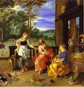 Peter Paul Rubens Christ in the House of Martha and Mary 1628 Jan Bruegel the Younger and Peter Paul Rubens oil painting reproduction